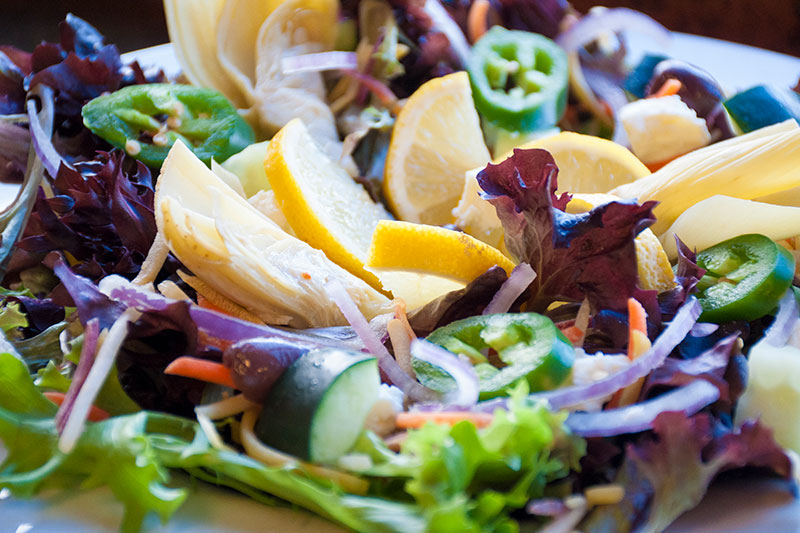 Cheese Cake Heaven Green Salad with Dressing